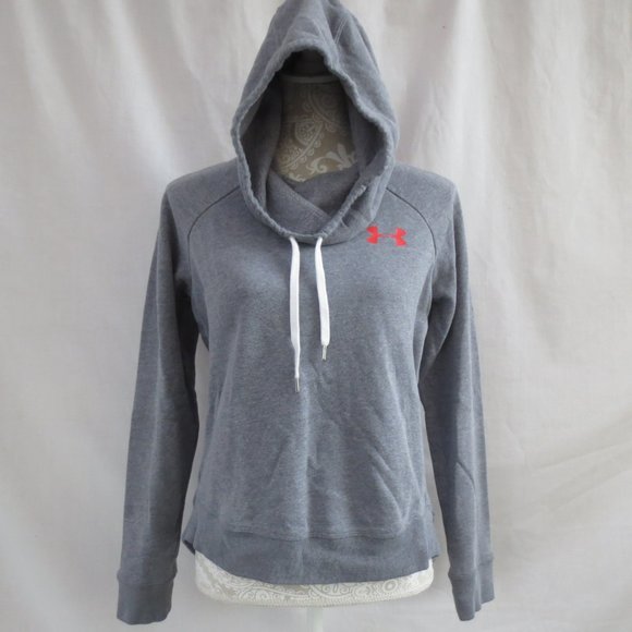 Under Armour Tops - Under Armour Gray Comfy Long Sleeve Pull On Hi-Low Tunnel Neck Hoodie Size S